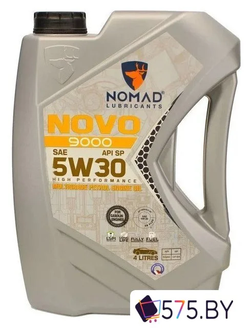 Моторное масло Nomad Novo 9000 5W-30 API SP ILSAC GF-6A 4л в магазине 575.by