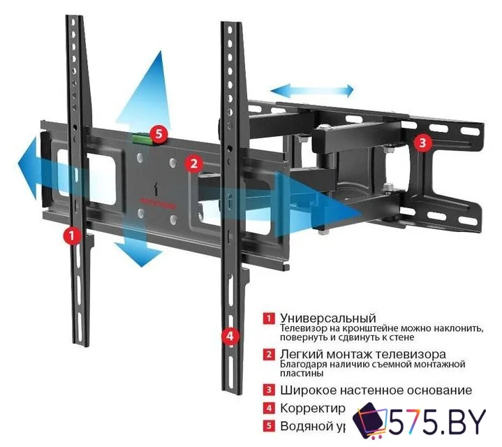 Кронштейн для телевизора Arm Media LCD-417 (черный) в магазине 575.by