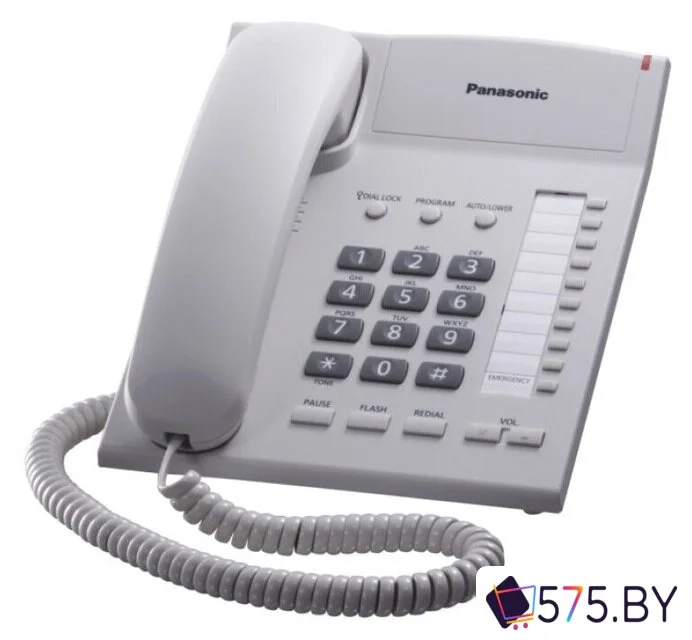 Проводной телефон Panasonic KX-TS2382UAW (белый) в магазине 575.by