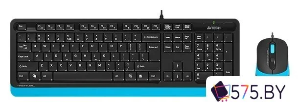Офисный набор A4Tech Fstyler F1010 (черный/синий) в магазине 575.by