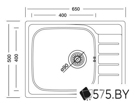 Кухонная мойка Kromevye Atlas EX 180 D в магазине 575.by