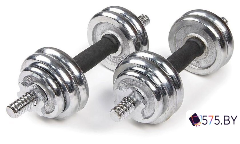 Набор гантелей Atlas Sport хромированные в чемодане 15 (2x7.5 кг) в магазине 575.by