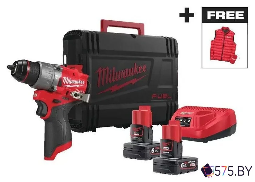 Ударная дрель-шуруповерт Milwaukee M12 FPD2MC-602X 4933499463 (с 2-мя АКБ, кейс) в магазине 575.by