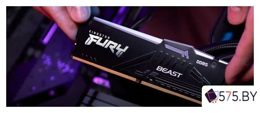 Оперативная память Kingston FURY Beast RGB 32ГБ DDR5 5200 МГц KF552C40BBA-32 в магазине 575.by