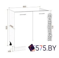 Шкаф напольный Кортекс-мебель Корнелия Лира НШ80м (венге) в магазине 575.by