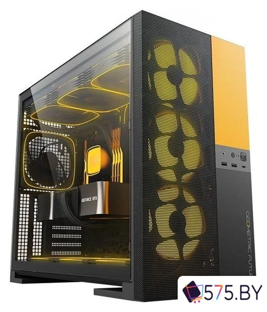 Корпус Geometric Future Model 5 Vent 5FAN (черный/желтый) в магазине 575.by