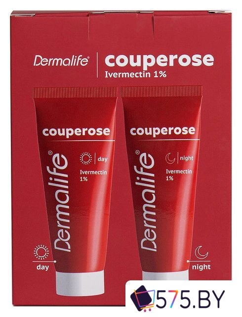 Подарочный набор Dermalife Couperose Гель дневной+Крем ночной (75 мл+75 мл) в магазине 575.by