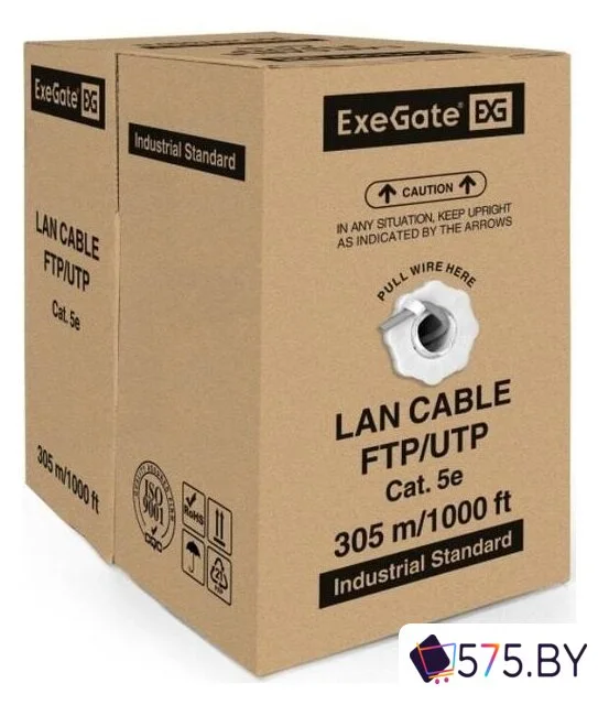 Кабель ExeGate UTP4-C5e-CU-S25-IN-PVC-GY-305 UTP в магазине 575.by
