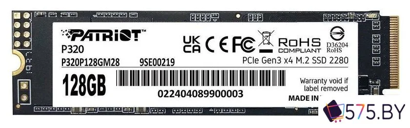 SSD Patriot P320 128GB P320P128GM28 в магазине 575.by