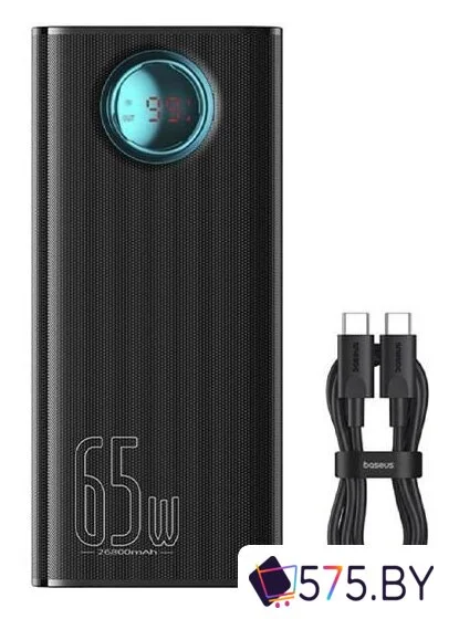 Внешний аккумулятор Baseus Amblight Digital Display Fast Charge Power Bank 65W 26800mAh (черный) в магазине 575.by
