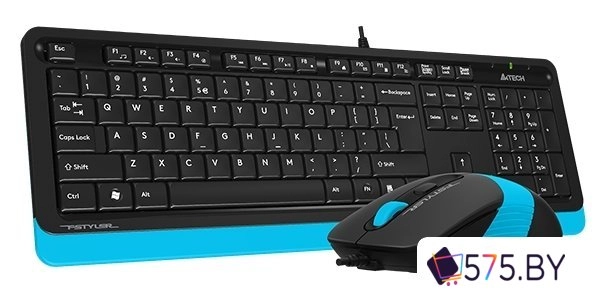 Офисный набор A4Tech Fstyler F1010 (черный/синий) в магазине 575.by