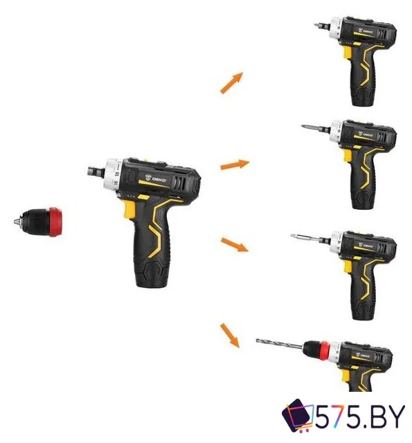 Дрель-шуруповерт Deko GCD12DU3 063-4114 (с 1-им АКБ) в магазине 575.by