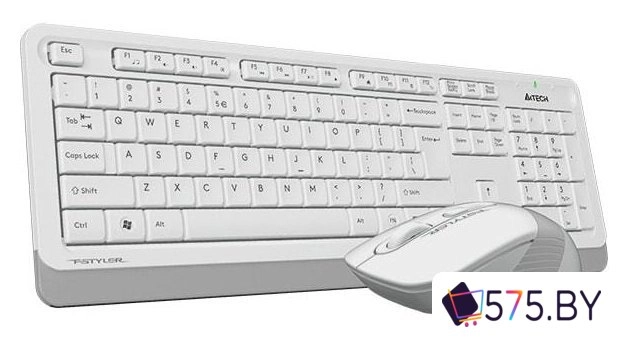 Офисный набор A4Tech Fstyler FG1010 (белый/серый) в магазине 575.by