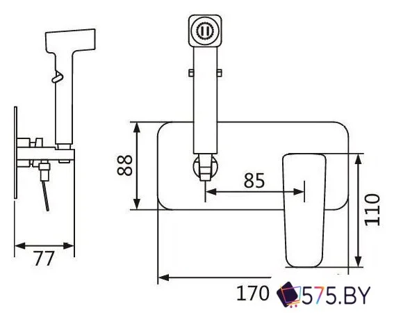 Гигиенический душ Shevanik S9905C в магазине 575.by