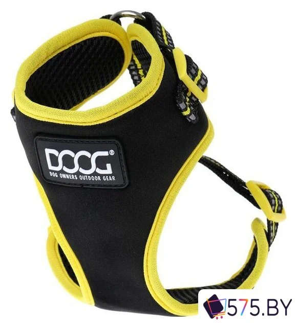 Шлея Doog Neoflex Bolt HARBOLT-XL (черный с желтым кантом) в магазине 575.by