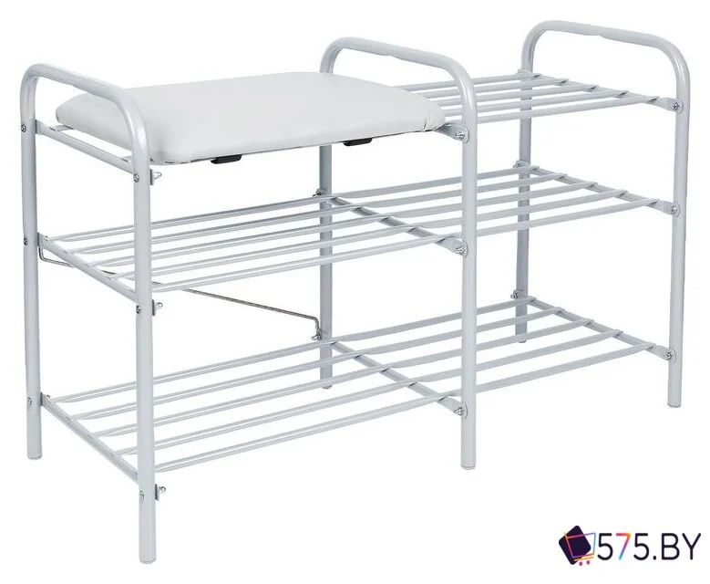 Полка для обуви Nika ЭТЛ3-1/МС (светло-серый/матовый серый) в магазине 575.by