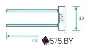 Полотенцесушитель Маргроид Ferrum Cook СНШ 18*40 Графит, скрытого монтажа, таймер справа в магазине 575.by