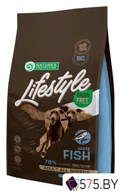 Сухой корм для собак Nature's Protection Lifestyle Grain Free Adult White Fish 1.5 кг в магазине 575.by