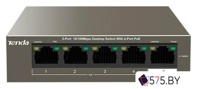 Неуправляемый коммутатор Tenda TEF1105P-4-38W в магазине 575.by