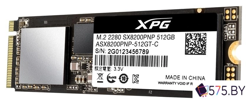 SSD ADATA XPG SX8200 Pro 512GB ASX8200PNP-512GT-C в магазине 575.by