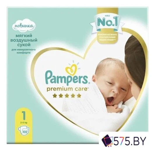 Подгузники Pampers Premium Care 1 (102 шт) в магазине 575.by