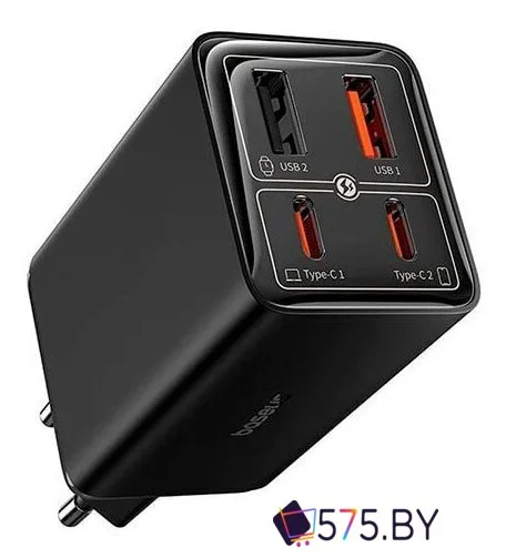 Сетевое зарядное Baseus GaN6 Pro Fast Charger 2C + 2U 100W P10162705112-00 (черный) в магазине 575.by
