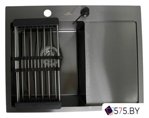 Кухонная мойка Wisent WS-36550B-L/GER013 (с сифоном, дозатором и коландером) в магазине 575.by