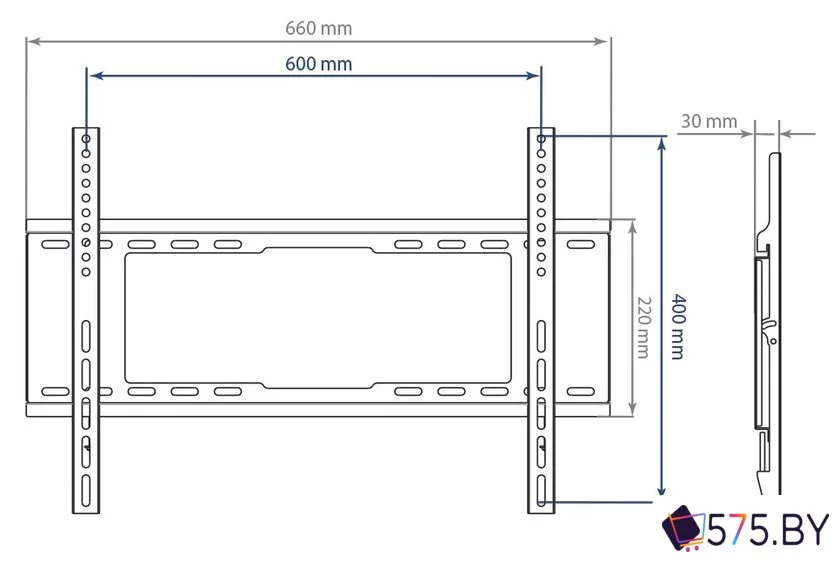 Кронштейн для телевизора Kromax IDEAL-101 (черный) в магазине 575.by