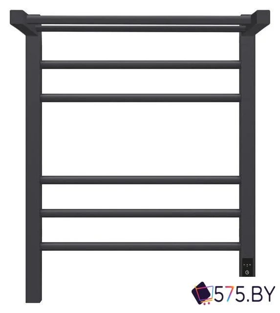 Полотенцесушитель Granula Квадро Сплит 50х60 (с полкой, терморегулятор, черный) в магазине 575.by