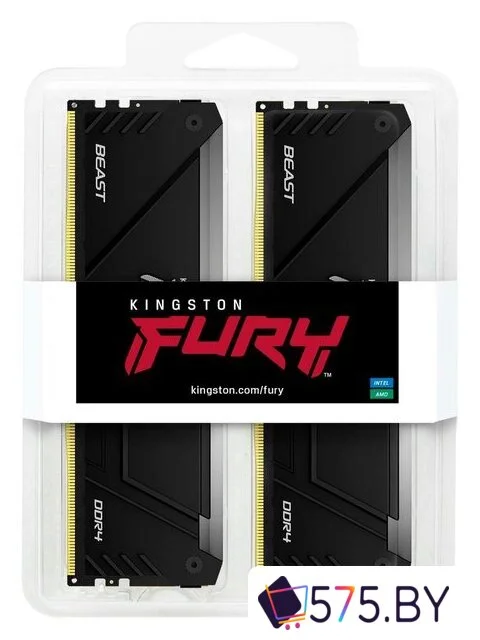 Оперативная память Kingston FURY Beast RGB 2x16ГБ DDR4 3200 МГц KF432C16BB2AK2/32 в магазине 575.by
