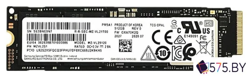 SSD Samsung PM9A1 2TB MZVL22T0HBLB-00B00 в магазине 575.by