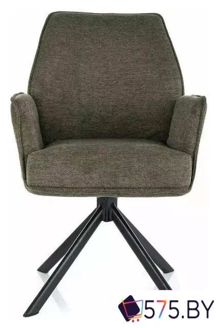 Стул с подлокотниками Signal Hugo Brego 77 (оливковый/черный) в магазине 575.by