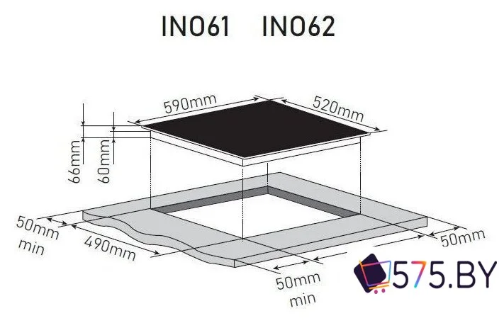 Варочная панель ZorG INO61 (черный матовый) в магазине 575.by