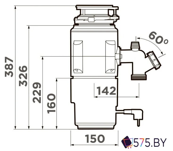 Измельчитель пищевых отходов Omoikiri Nagare Slim 1250 AZ 4995066 в магазине 575.by