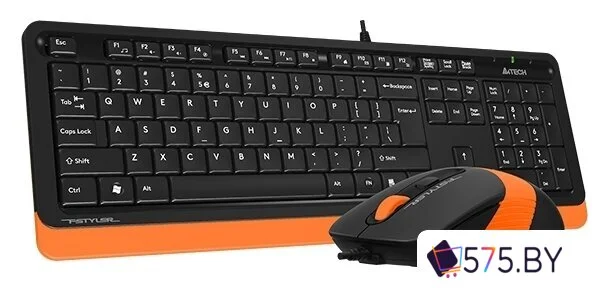 Офисный набор A4Tech Fstyler F1010 (черный/оранжевый) в магазине 575.by