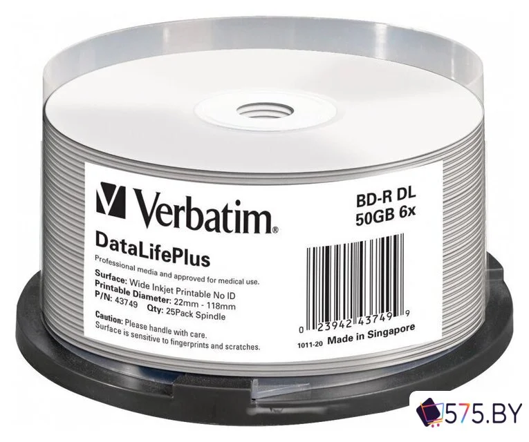 BD-R диск Verbatim 50Gb 6x 43749 (25 шт.) в магазине 575.by