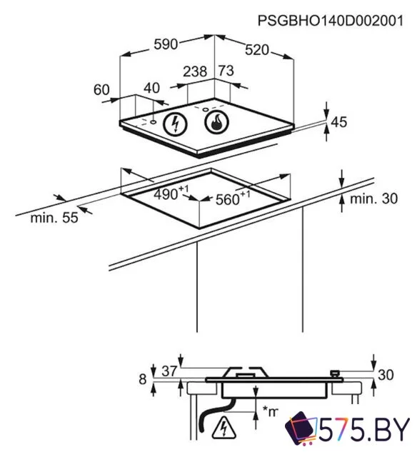 Варочная панель Electrolux EGS6436WW в магазине 575.by