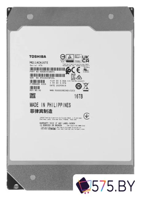 Жесткий диск Toshiba MG11 16TB MG11ACA16TE в магазине 575.by