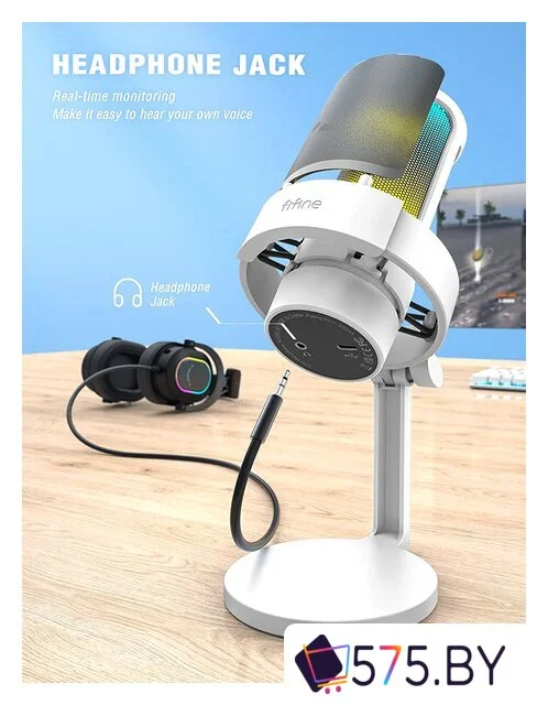 Проводной микрофон FIFINE A8 (белый) в магазине 575.by