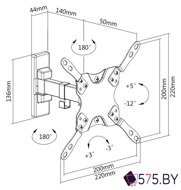 Кронштейн для телевизора Ultramounts UM864 в магазине 575.by