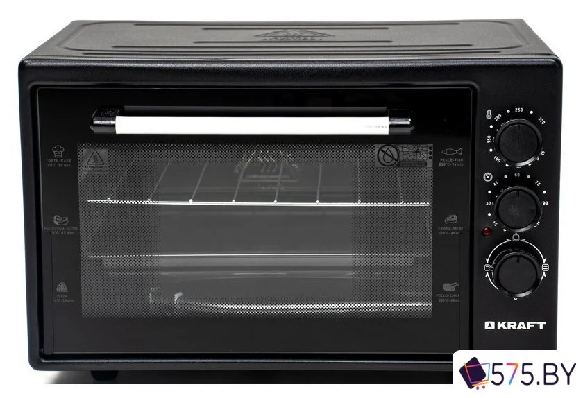 Мини-печь Kraft KF-MO3800BL (черный) в магазине 575.by