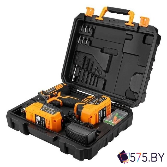 Ударная дрель-шуруповерт Deko DKCD20 Impact 063-4420 (с 2-мя АКБ, кейс) в магазине 575.by