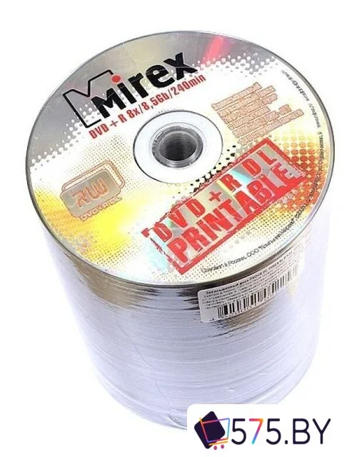 DVD+R диск Mirex 8.5Gb 8x UL130069A8T (100 шт.) в магазине 575.by