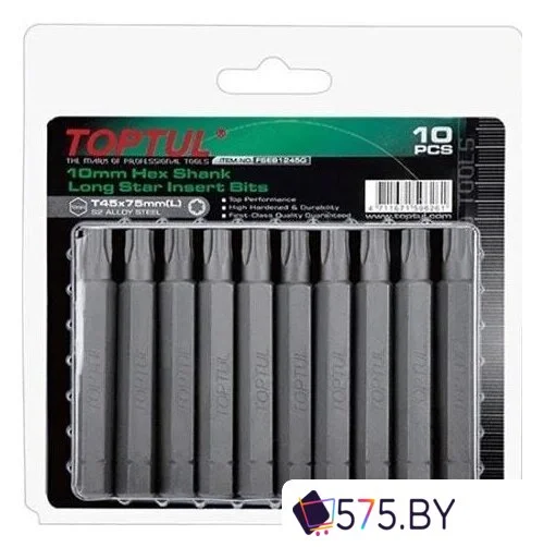 Набор бит Toptul FSEB1220G (10 предметов) в магазине 575.by