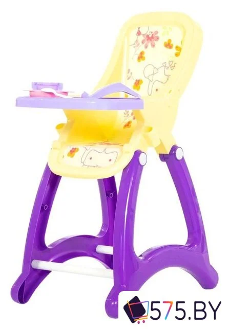 Стульчик для кукол Полесье Беби №2 48011 (фиолетовый/желтый) в магазине 575.by