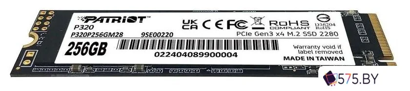 SSD Patriot P320 256GB P320P256GM28 в магазине 575.by