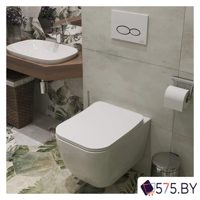 Унитаз подвесной Roxen Cube Bidet 530135-01X Rimless Soft Close с функцией биде в магазине 575.by