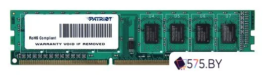 Оперативная память Patriot 4GB DDR3 PC3-12800 [PSD34G1600L81] в магазине 575.by