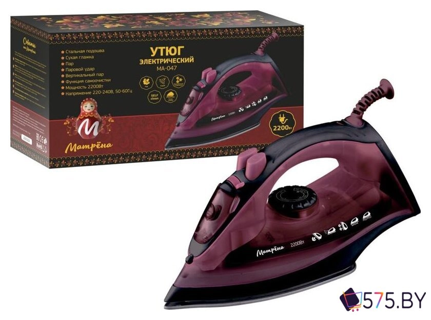 Утюг Матрена MA-047 (вишневый) в магазине 575.by