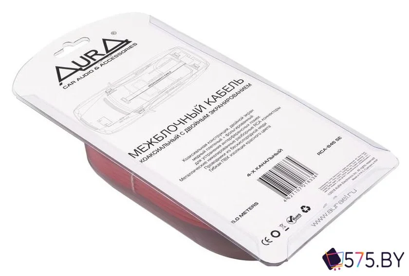 Кабель Aura RCA - RCA RCA-B45 SE (5 м, красный) в магазине 575.by